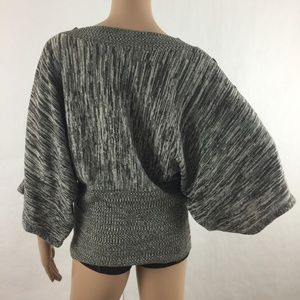 Brittany Black Knit Top Batwing